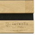 Akustikpaneele aus Massivholz - Natural oak wood acoustic panel with Lxrywood branding and black fabric insert