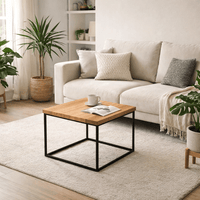 Massivholz Couchtisch aus Eiche 60x60