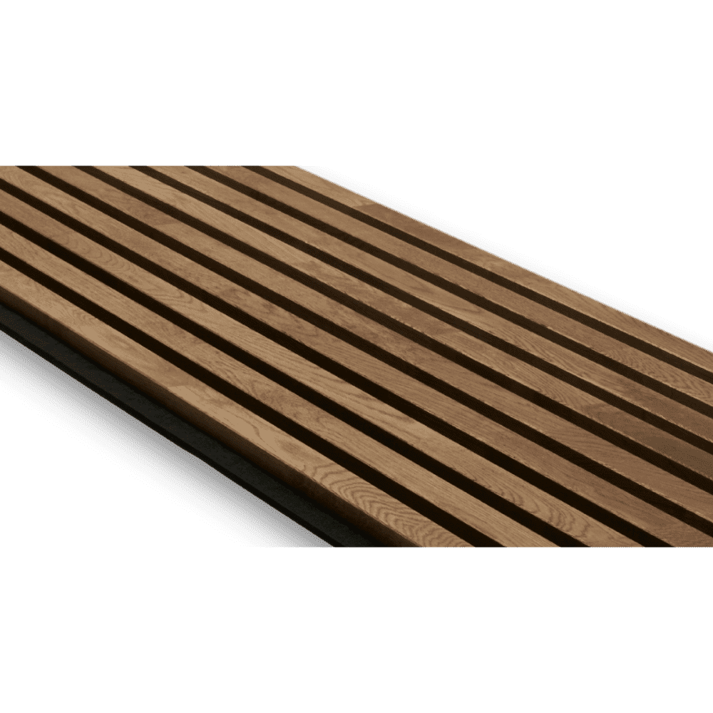 Wandpaneel und Akustikpaneel aus Holz, Echtholz, Massivholz in Eiche Walnuss geoelt
