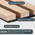 Eiche Natur lackiert – Massivholz-Wandverkleidung, natürliche Maserung unter Lack