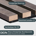 Eiche Schwarz geölt – Massivholz-Paneel Wohnzimmer, CalmRhythm-System