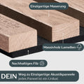 Eiche Walnuss geölt – Akustikpaneel Detailansicht Oberfläche, Massivholz
