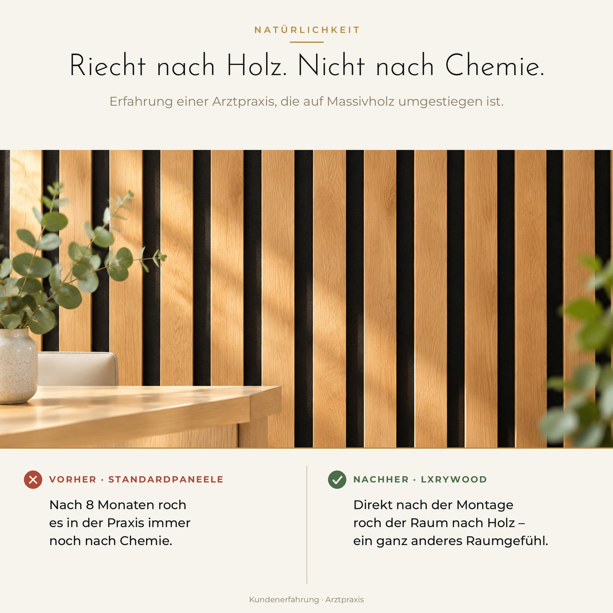 Akustikpaneele aus Massivholz