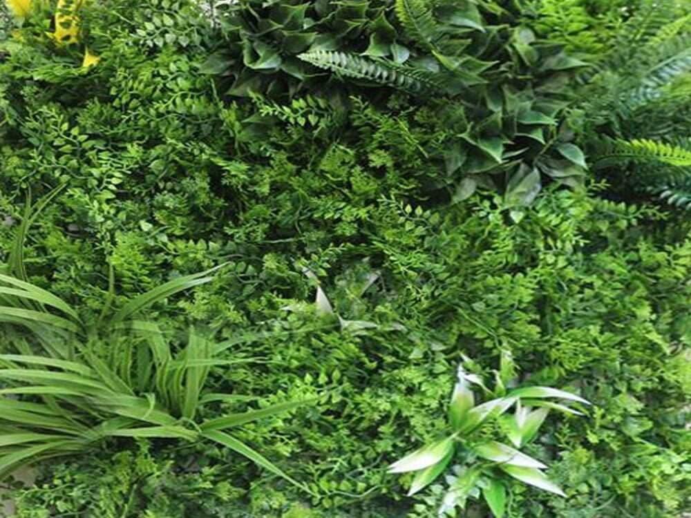 Massivholz – Jungle Pflanzenwand Kunstpflanzen Grün zur Wandmontage 50 x , LXRYWOOD Manufaktur Flein